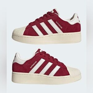 ADIDAS Originals Women's Superstar XLG Shoes Burgundy/Cream White/Cloud White